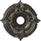 Ekena Millwork Attica PVC Ceiling Medallion (Fits Canopies up to 5 5/8"), Metallic Charcoal, 16"OD x 3 1/2"ID x 1"P CMP16ATCCH - alternate 1